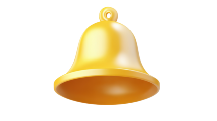 yellow  bell isolated on white background