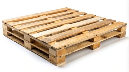 Wooden Pallet on White Background