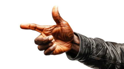 Isolated Hand Making a Beckoning Gesture on White Background for Creative and Professional Use