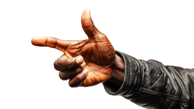 Isolated Hand Making a Beckoning Gesture on White Background for Creative and Professional Use