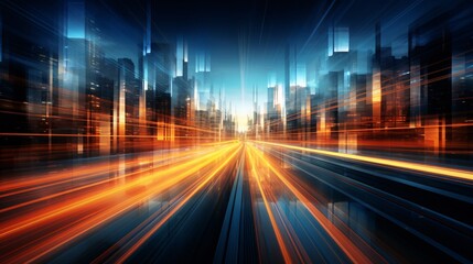 Naklejka premium Abstract photography capturing the essence of digital speed and technology