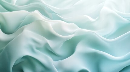 Obraz premium Abstract gentle turquoise wave background with subtle fabric texture