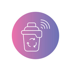 Smart Waste Management icons vector stock illustration