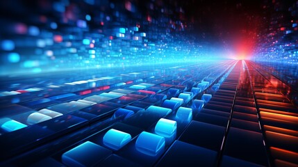 Obraz premium Digital speed and cyber connectivity depicted in an abstract manner