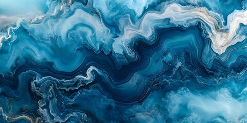 Obraz premium Abstract Blue Marble Texture Background (2)