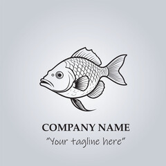Fish logo company design vector illustration