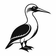 High-Quality Gannet Silhouette Vector Icon for Designers.