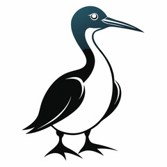High-Quality Gannet Silhouette Vector Icon for Designers.