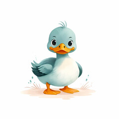 Obraz premium cute duck flat design illustration