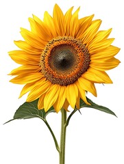 Fototapeta premium sunflower on white background