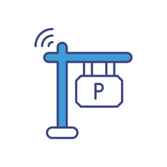 Smart Parking icons vector stock illustration