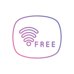 Public Wi-Fi icons vector stock illustration