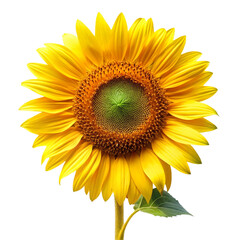 Fototapeta premium Sunflower on White Background