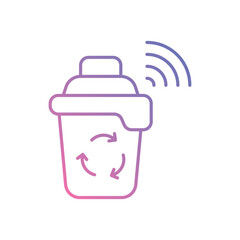 Smart Waste Management icons vector stock illustration