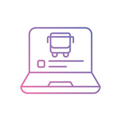 Public Transport App icons vector stock illustration