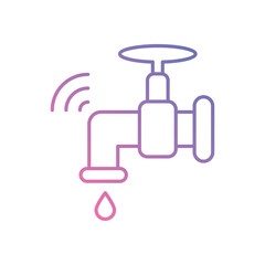 Smart Water Management icons vector stock illustration