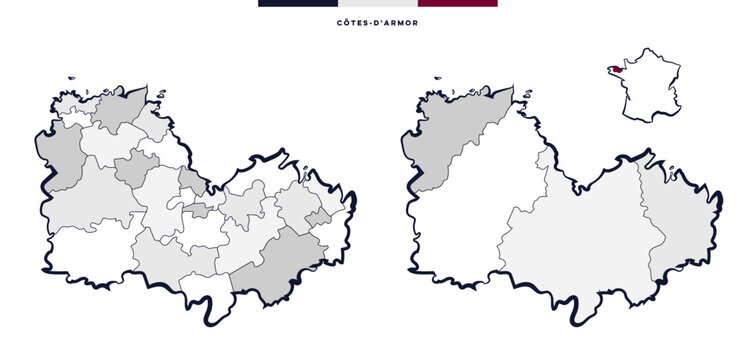 D&eacute;partement des C&ocirc;tes-d'Armor - Bretagne (France)