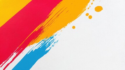 Fototapeta premium Abstract colorful paint strokes blending vibrant creative design