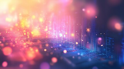 Abstract futuristic circuit board background. Hi-tech Illustration of digital technology. Graphic concept for your design.