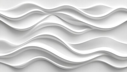 Obraz premium 3D Abstract Seamless Pattern. Delicate, Creamy White Background With Gentle Wave Design.