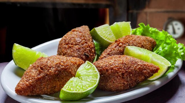 Kibbeh, a traditional Arab snack, quibe