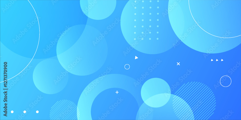 Sticker abstract blue circle background with a smooth blue gradient. features geometric patterns, ideal for 