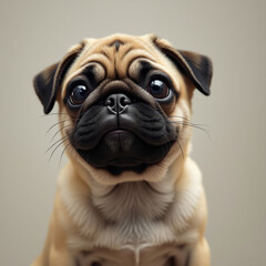 pug dog portrait