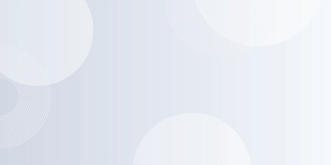 Abstract white background with white circle lines. Digital future technology concept simple art modern