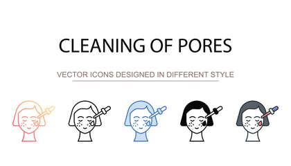 Cleaning Of Pores icon design with white background stock illustration