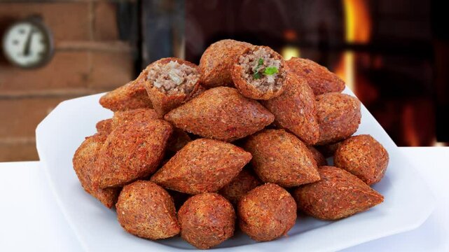 Kibbeh, a traditional Arab snack, quibe