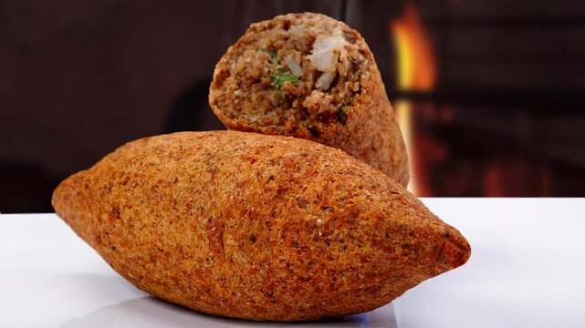 Kibbeh, a traditional Arab snack, quibe