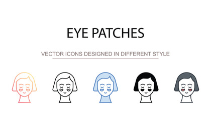 Eye Patches icon design with white background stock illustration