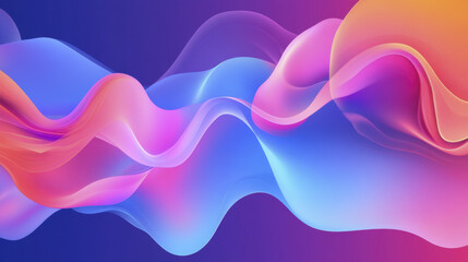 Abstract gradient background with soft liquid textures in vibrant colors. This design features flowing waves of pink, blue, and purple, creating dynamic and modern visual experience