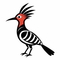 High-Quality Hoopoe Silhouette Vector Icon for Designers.