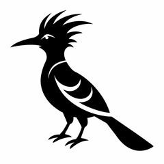 Elegant Hoopoe Bird Silhouette Vector for Branding & Graphics.