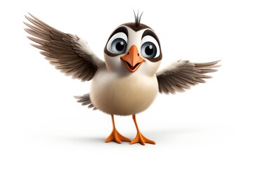 Bird cartoon animal flying.