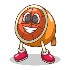 Funny doodle fruit cartoon with cute expression