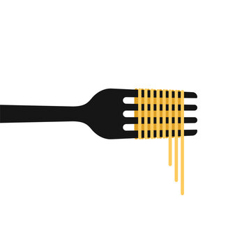 recommend clip art: Spaghetti noodles vector. spaghetti noodles icon vector. fork vector.