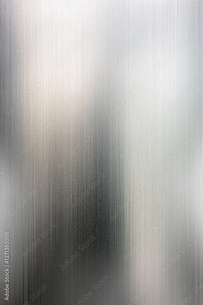 Poster soft focus reflection behind frosted glass in urban setting