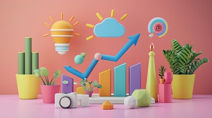 Cartoon illustration of a birthday cake with candles, vector icon design for business, baby, and toy themes, perfect for infographics and symbols