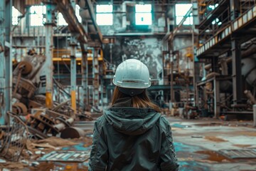 engineer woman in a factory
