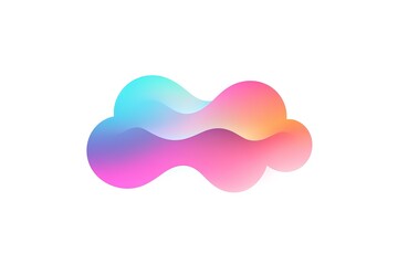 Dreamy Pastel Cloud Icon: Soft Gradient, Rounded Edges, Gentle Design Element for App, Website, UI, UX, Branding, Logo, Soft Cloudscape, Airy, Fluffy, Whimsical, Celestial, Sky, Weather, Nature,      