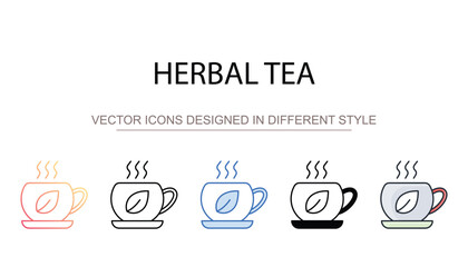 Herbal Tea icon design with white background stock illustration