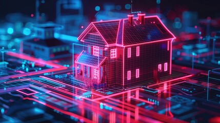 ouse design with architectural details and construction elements