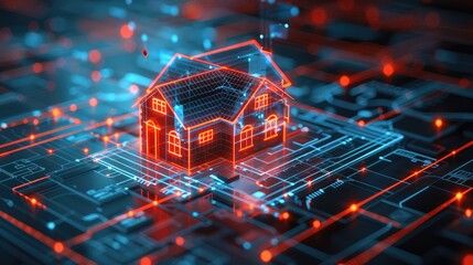 ouse design with architectural details and construction elements