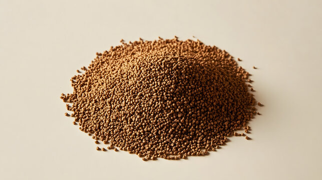 A pile of cumin seeds arranged neatly on a light-colored background, highlighting their rich brown tones.