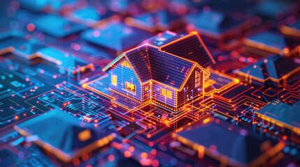 3D render of a modern residential building with architectural design and exterior details