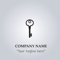 Key logo company design vector illustration
