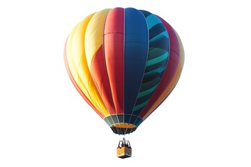 Fototapeta premium Vibrant Hot Air Balloons Soaring High: A Colorful Celebration of Flight, Adventure, and Freedom. Perfect for travel brochures, websites, posters, and more! These whimsical, isolated balloons add a 