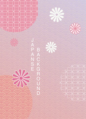 Japanese style geometric gradient background